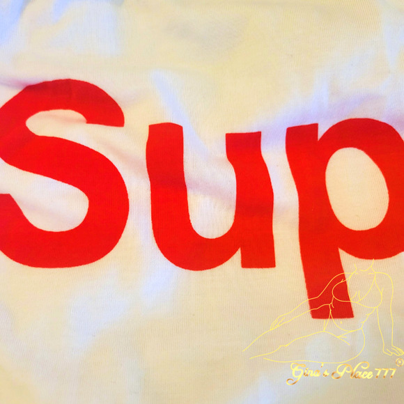 NWOT Juniors Y2k "Super" Graphic Lettering Off The Shoulder Mini Dress White M - Picture 4 of 8